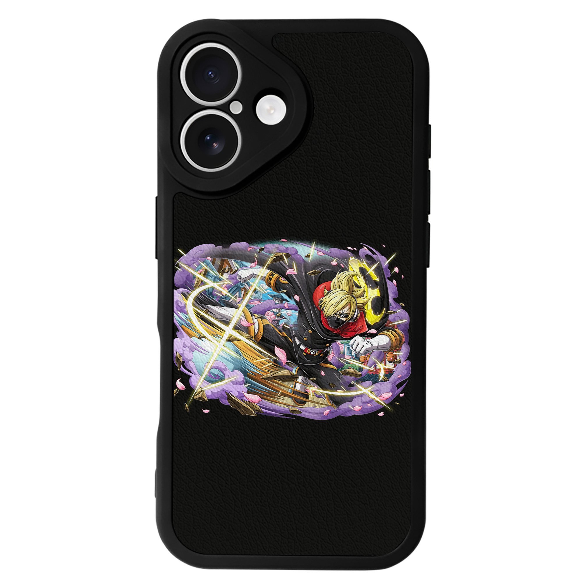 （画像用） ワンピース サンジ ONE PIECE Sanji 【iPhone 16シリーズ対応】シリコンスマホケース（レザー調） 材質：シリコン